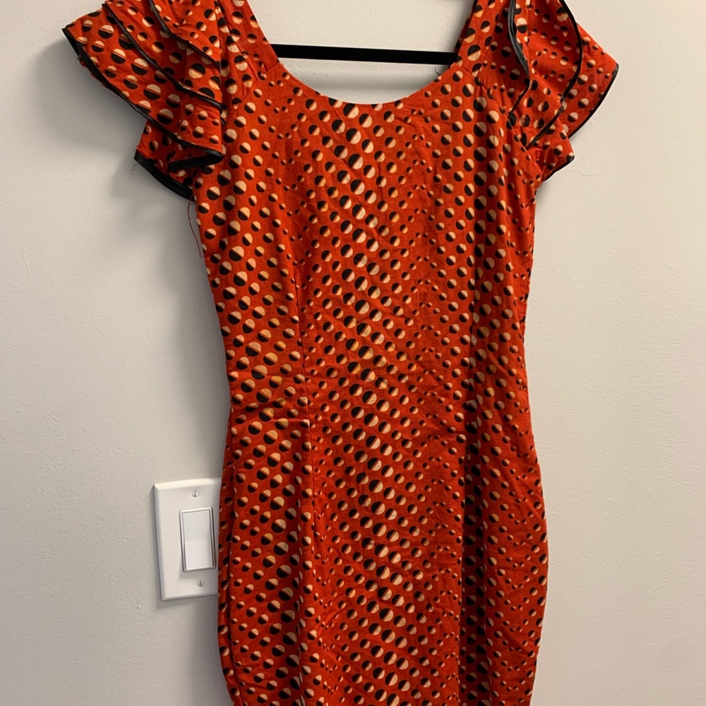 Fitted tribal mini dress